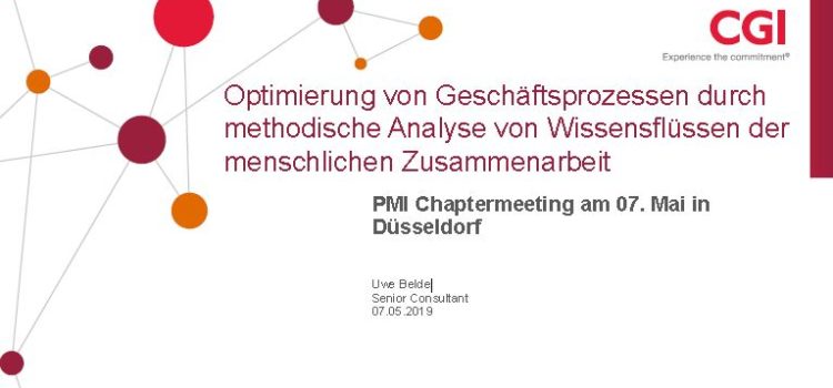 2019-05-07 – Optimierung von Geschäftsprozessen durch methodische Analyse von Wissensflüssen der menschlichen Zusammenarbeit – Uwe Belde