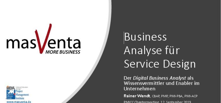 2019-09-12 – Business Analyse für Service Design – Rainer Wendt