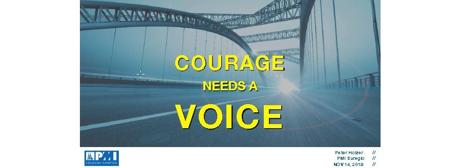 2019-11-14 - Courage Needs A Voice - Peter Holzer
