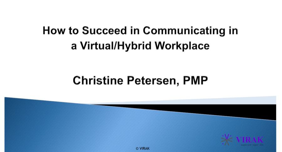 2022-04-26 - Webinar: How2succeed in Communicating in a Virtual/Hybrid Workplace